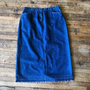 Vintage Denim Midi Skirt